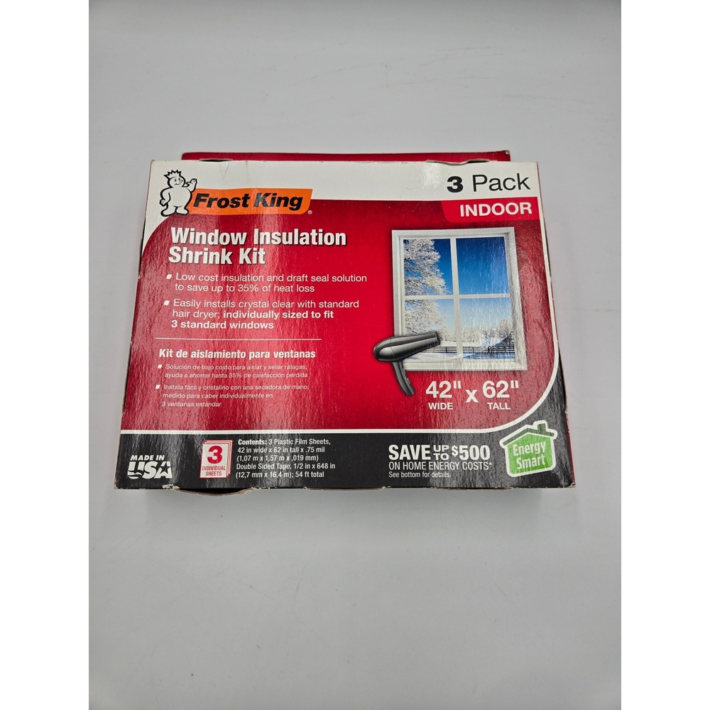 Frost King 3 Pack‎ Indoor Window Insulation Shrink Kit Save Up To 35% Heat Loss